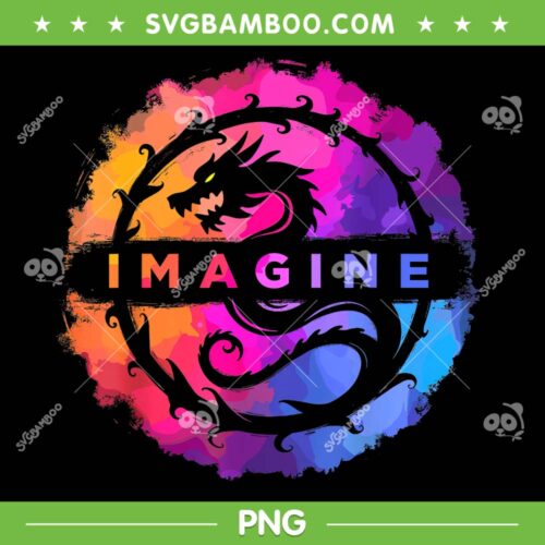 Imagine Colorful Fantasy PNG, Retro Dragon Colorful PNG