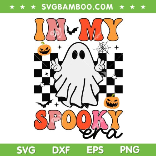 Ghost In My Spooky Era SVG PNG, Funny Groovy Ghost Pumpkin SVG