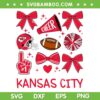Kansas City Chiefs Cheer Bow SVG, Chiefs Football Icons SVG PNG, Chiefs Conquette DXF SVG PNG EPS