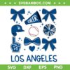 Los Angeles Dodgers Cheer Bow SVG, Dodgers Baseball Icons SVG, Dodgers Conquette DXF SVG PNG EPS