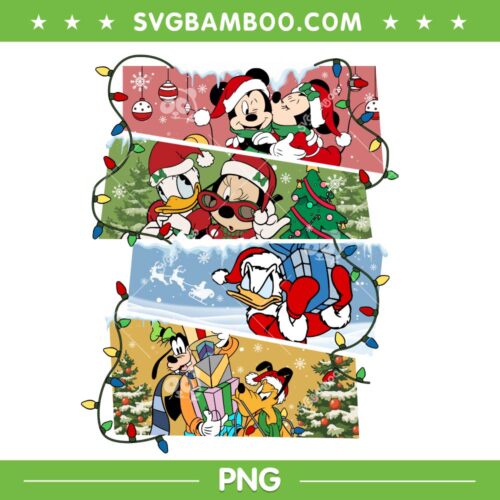 Mickey Friends Merry Christmas 2024 PNG, Disney Mouse Gift Christmas PNG