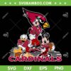 Mickey and Friends Arizona Cardinals SVG, Mickey Cardinals Football SVG PNG, Donald Duck Goofy Rugby Ball SVG