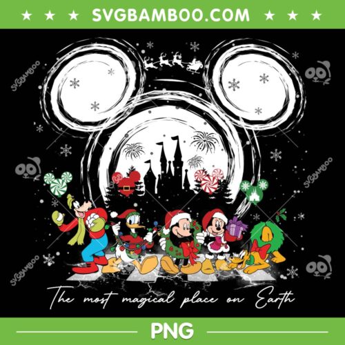 Mickey and Friends Christmas Mouse Ear PNG, Christmas Snow Mickey Mouse Ear PNG
