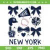 New York Yankees Cheer Bow SVG, Dodgers Baseball Icons SVG PNG