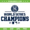 Yankees World Series Champions 2024 SVG, New York Yankees Baseball Championship 2024 SVG PNG