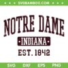 Notre Dame Indiana Vintage SVG PNG, IN Vintage Athletic Varsity Sports SVG Notre Dame Indiana Vintage SVG PNG, IN Vintage Athletic Varsity Sports SVG