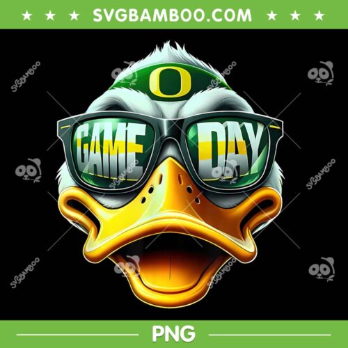 Oregon Ducks Football PNG, Ducks Game Day PNG, Oregon Ducks Face Sunglasses PNG