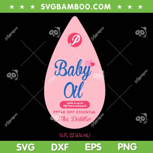 Pretend I'm A Baby Oil SVG, Baby Oil Bottle Costume SVG PNG, Funny Halloween Diddys DXF SVG PNG EPS