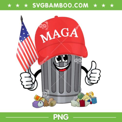 Proud MAGA Garbage PNG, Funny Trash Red Hat Maga PNG, Trump Supporter PNG