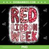 Red Ribbon Week Leopard PNG, October We Wear Red Leopard Cheetah PNG