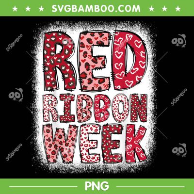 Red Ribbon Week Leopard PNG, October We Wear Red Leopard Cheetah PNG Red Ribbon Week Leopard PNG, October We Wear Red Leopard Cheetah PNG