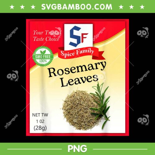 Rosemary Leaves Spice Family PNG, Holiday Spice Group Costumes PNG