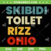 Skibidi Toilet Rizz Ohio SVG PNG, Retro Vintage Skibidi Toilet SVG