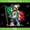 Teddy Bear Mexican Flag PNG, Bear Canelo PNG, Mexico Stylish Flag PNG