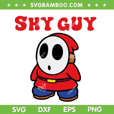 Super Mario Bros Shy Guy SVG, Funny Simple Nintendo Icon SVG PNG, Super Mario Creep DXF SVG PNG EPS
