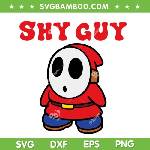 Super Mario Bros Shy Guy SVG, Funny Simple Nintendo Icon SVG PNG, Super Mario Creep DXF SVG PNG EPS