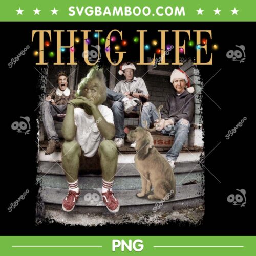 Christmas Grinch Thug Life PNG, Funny Christmas Movie Characters Thug Life PNG