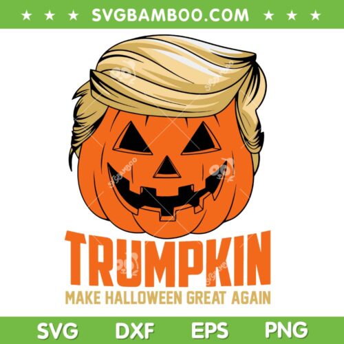Trumpkin Make Halloween Great Again SVG, Funny Trump Pumpkin Face Halloween SVG PNG