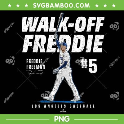 Walk Off Freddie Freeman PNG, Freeman Los Angeles Baseball MLBPA PNG