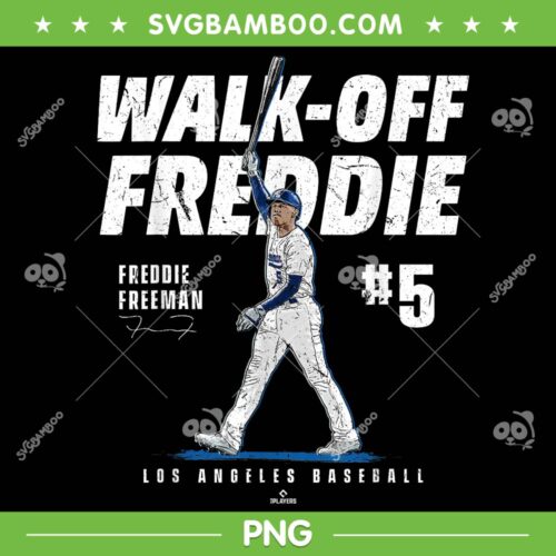 Walk Off Freddie Freeman PNG, Freeman Los Angeles Baseball MLBPA PNG