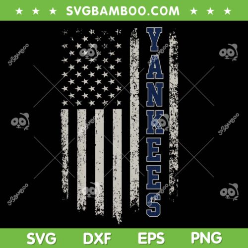Yankees Name American Flag SVG PNG, Retro Vintage New York Yankees Apparel SVG, Dodgers Lover DXF SVG PNG EPS