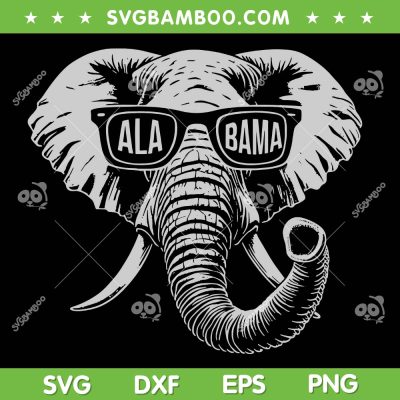 Alabama Crimson Tide Glasses SVG, Football Elephant Sunglasses SVG PNG