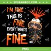 Anxiety I'm Fine This is Fine PNG, Inside Out Anxiety Christmas Lights PNG