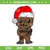 Star Wars Chewbacca Merry Christmas SVG, Chewbacca Santa Hat Xmas SVG PNG