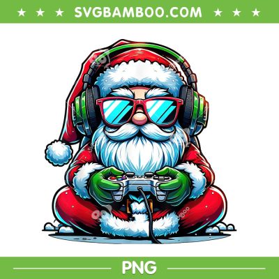 Christmas Gamer Boys PNG, Chibi Santa Video Game Xmas PNG