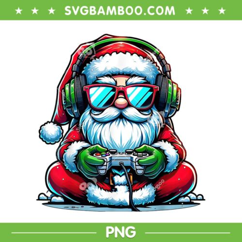 Christmas Gamer Boys PNG, Chibi Santa Video Game Xmas PNG