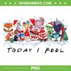 Christmas Inside Out Today I Feel PNG, Disney Inside Out Friends Xmas PNG