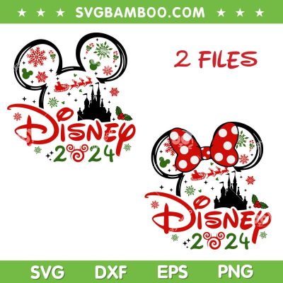 Disney Christmas 2024 SVG PNG, Mickey and Minnie Mouse Ear Xmas SVG Disney Christmas 2024 SVG PNG, Mickey and Minnie Mouse Ear Xmas SVG