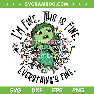 Disney Disgust I'm Fine this is Fine SVG, Inside Out Christmas Lights SVG PNG, Disgusted Xmas 2024 SVG PNG Disney Disgust I'm Fine this is Fine SVG, Inside Out Christmas Lights SVG PNG, Disgusted Xmas 2024 SVG PNG