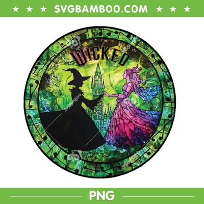 Wicked Change For Good Ornamen PNG, Elphaba Glinda Besties Suncatcher PNG
