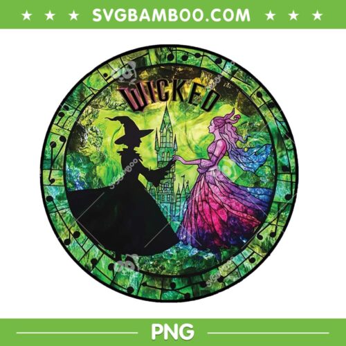 Wicked Change For Good Ornamen PNG, Elphaba Glinda Besties Suncatcher PNG