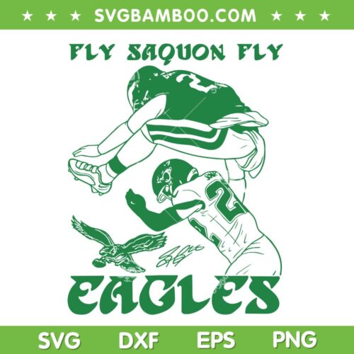 Fly Saquon Fly Eagles SVG PNG, Barkley Eagles Fly Reverse Hurdle SVG, Philadelphia Eagles Fly SVG PNG