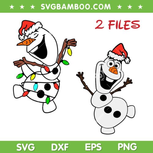 Frozen Olaf Snowman Christmas SVG, Olaf Dancing Christmas SVG PNG