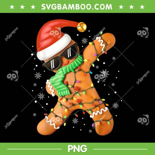 Christmas Gingerbread Dabbing PNG, Gingerbread Christmas Pajamas PNG