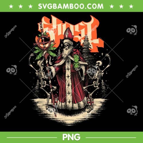 Ghost Festivum PNG, Ghost Band Santa Ho Ho Ho PNG, Ghost Merry Christmas PNG