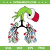Grinch Hand Lung Christmas SVG, Grinch Therapist RT Nurse SVG, Grinch Hand Christmas Lights SVG PNG