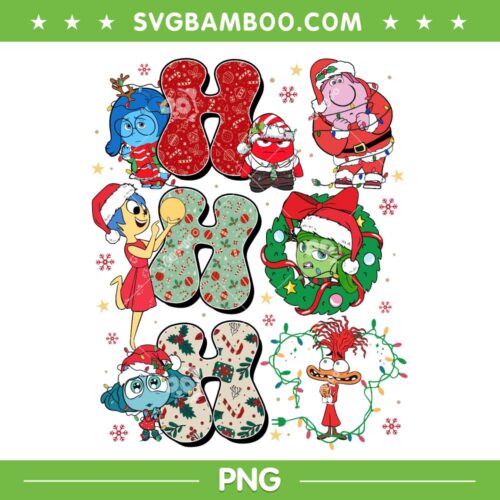 Inside Out Ho Ho Ho PNG, Disney Emotions Inside Out Santa Christmas PNG