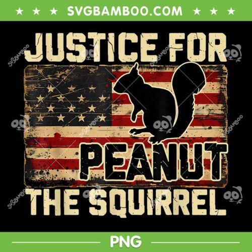 Justice For Peanut The Squirrel PNG, Peanut Squirrel American Flag PNG