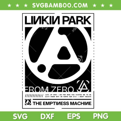 Linkin Park From Zero SVG, Linkin Park 2024 Tour SVG PNG, The Emptiness Machine Box Logo SVG