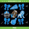 Detroit Lions Coquette Bow PNG, Lions Football Game Day PNG