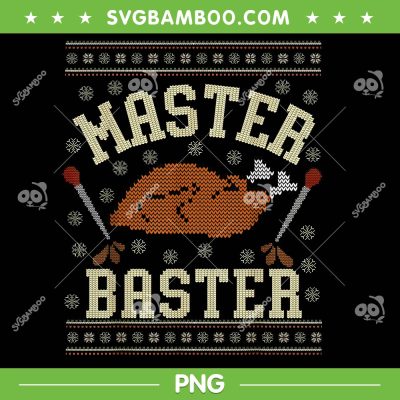 Master Baster Ugly Thanksgiving Sweater PNG, Turkey Dirty Inappropriate PNG