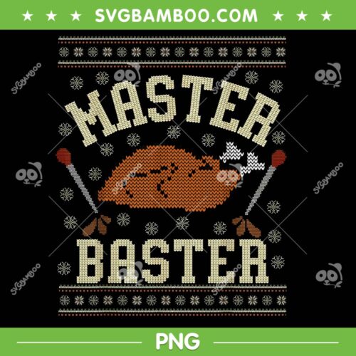 Master Baster Ugly Thanksgiving Sweater PNG, Turkey Dirty Inappropriate PNG
