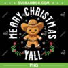 Merry Christmas Yall PNG, Gingerbread Cowboy Howdy Western PNG