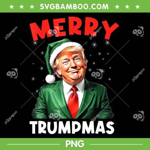 Merry Trumpmas PNG, Trump Christmas Santa Hat Sweatshirt PNG