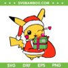 Pikachu Christmas Gifts Box SVG, Cute Pokemon Pikachu Santa Xmas SVG PNG Pikachu Christmas Gifts Box SVG, Cute Pokemon Pikachu Santa Xmas SVG PNG