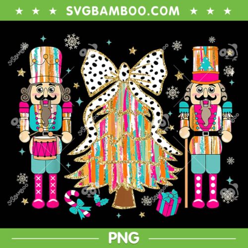 Pink Nutcracker Leopard PNG, Nutcracker Squad Xmas PNG, Funny Pink Christmas Tree PNG